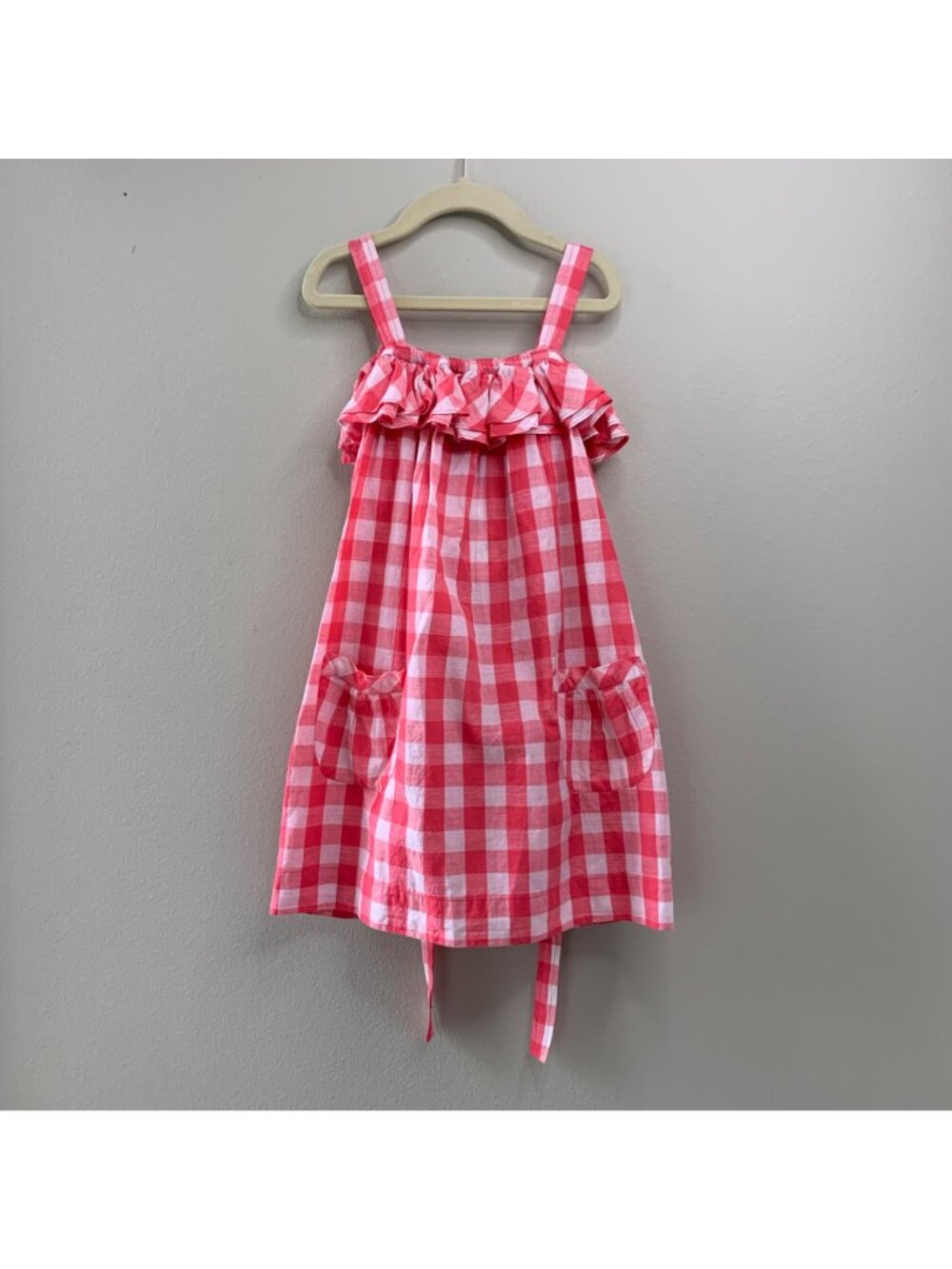 COUNTRY ROAD Red Gingham Sundress Girls 5 NWT Checks Ruffles Picnic Summer NEW - Picture 9 of 10